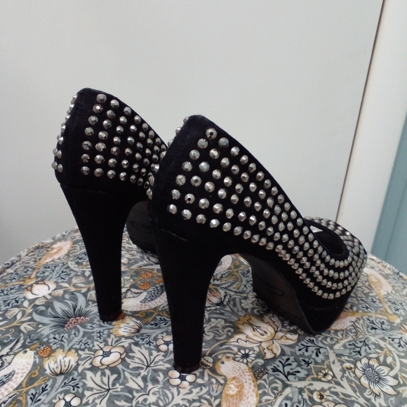 Candies Platform Rhinestone Heels - Picture 8 of 9
